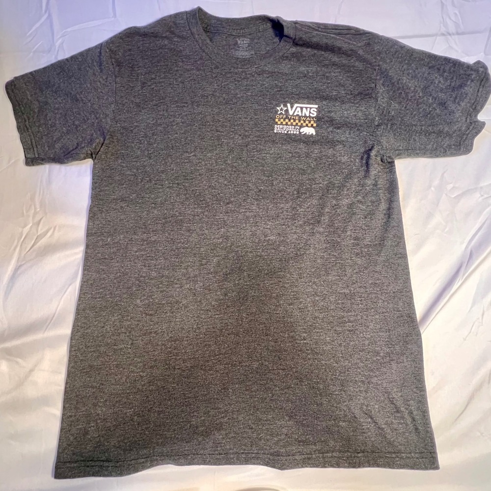 Vans Medium T-Shirt Gray California‎ Bear Graphic Off The Wall Skater Grizzly